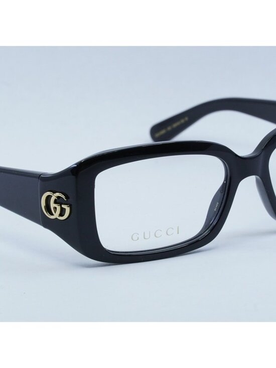 Gucci GG1406O 001 Eyeglasses Black 53mm Rectangle Frame main image 6